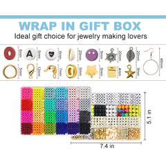 Clay Beads Kit Smiley Face Letter DIY Bead Supplies