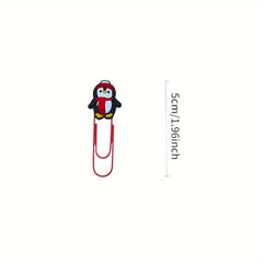 6 PCS Cartoon Paper Clips Colorful Office Supplies Bookmark Desk Stationery
