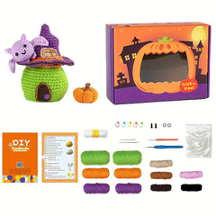 Halloween Knitting & Crochet Material Kit DIY Hand Weaving Doll Set