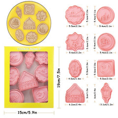 Eid Mubarak Cookie Cutter Set DIY Baking Tools for Islamic Party Decoration