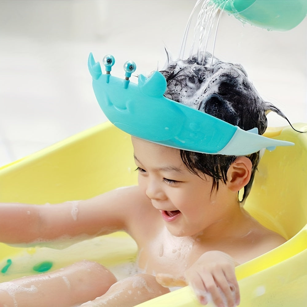 Waterproof Crab Wash Cap Adjustable Shampoo Cap for Baby