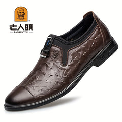 LAORENTOU Men's Leather Casual Business Shoes