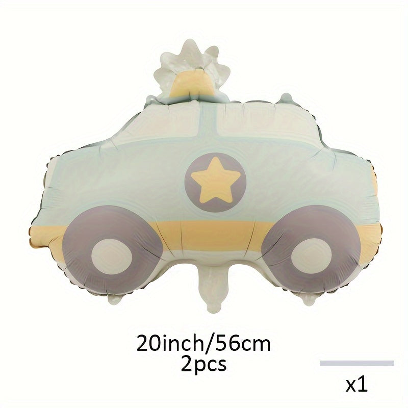 2pcs Love Bear Matte Airplane Rainbow Brown Bear Car Polyester Aluminum Film
