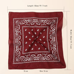 12pcs Paisley Print Scarf 50 04cm Small Square Neckerchief Hip hop Bandana