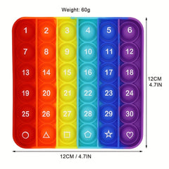 2 in 1 Pop Fidget Toys Letters & Numbers Sensory Pop Math Learning