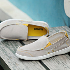 Men's Canvas Loafer Shoes Lightweight Slip On Casual Shoes