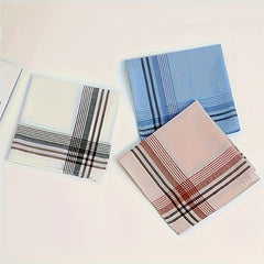 10 Pack Men's Classic Plaid Handkerchiefs Lightweight Sports Style