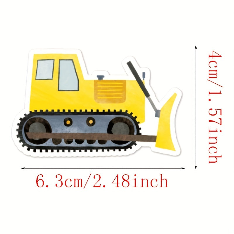 50pcs Truck Sticker Engineering Vehicle Stickers Waterproof Decorative Stickers