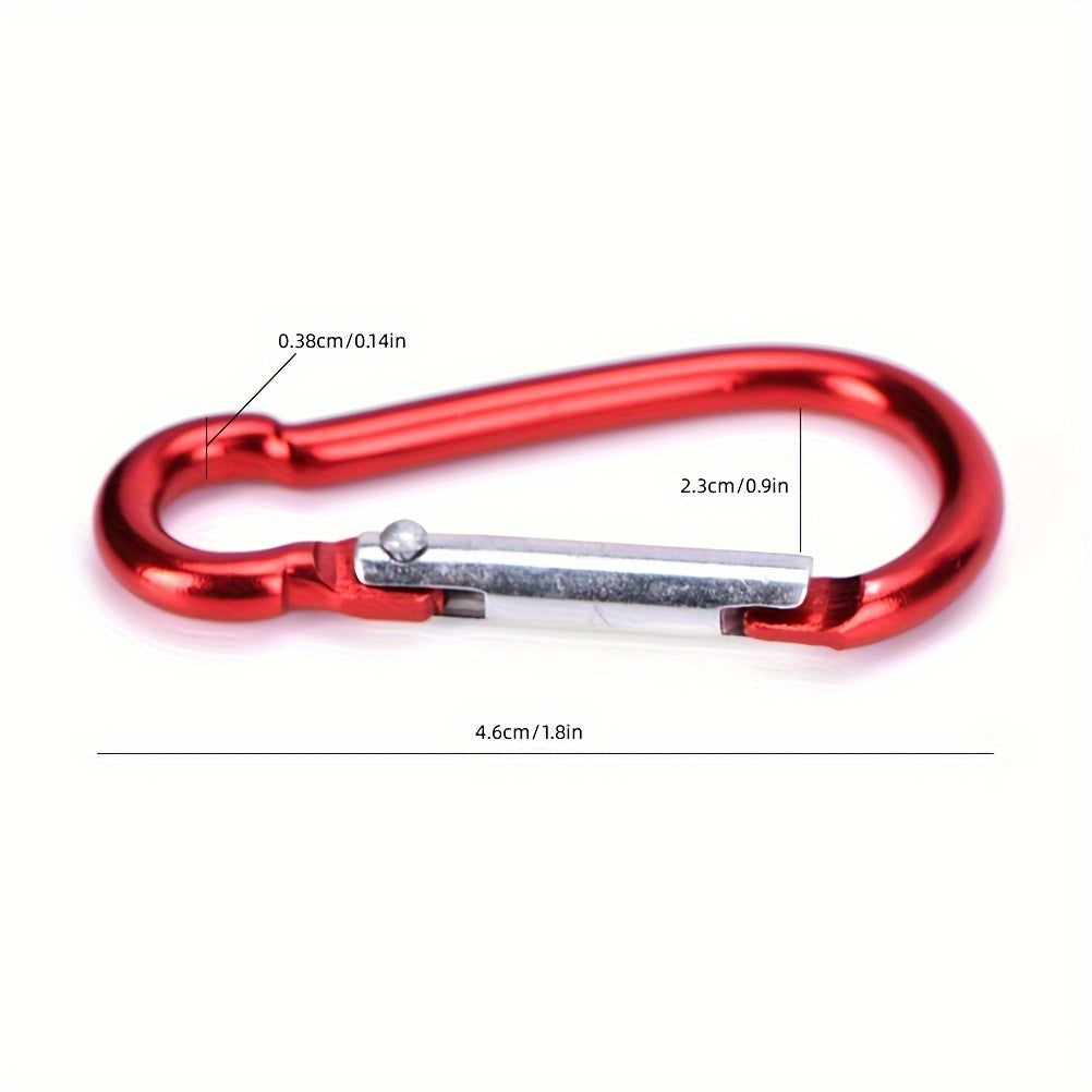 5pcs Aluminum Carabiner D Ring Key Chain Clip Snap Hook Camping Keyring