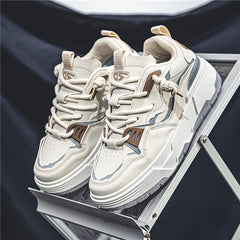 Men's Platform Skate Shoes Non Slip Lace Up Sneakers