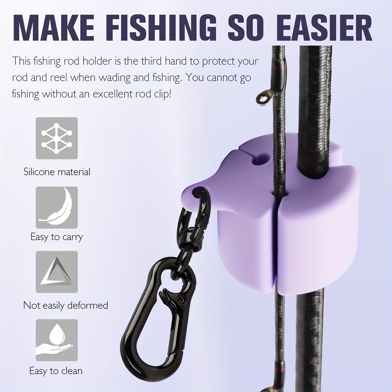 3pcs Luminous Fly Fishing Rod Clips 4 Colors Perfect Fishing Rod Accessories