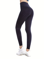 High Waist Solid Yoga Leggings Women's Fitness Pants