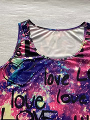 Tank Dress Women's Tie Dye Heart & Art Print Bodycon Dress