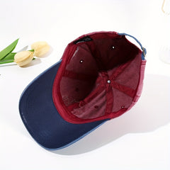 Vintage Maple Leaf Baseball Cap Embroidery Patch Distressed Sun Hat