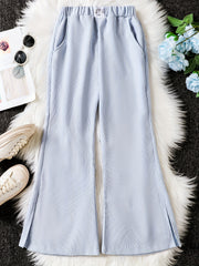 Girls Flared Pants with Waistband for Kids
