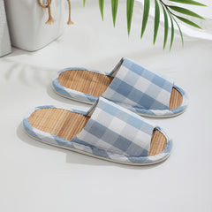 Plaid House Slippers Cozy Indoor Shoes for Men