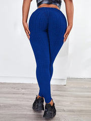 High Rise Sports Leggings, Honeycomb Pattern, Stretchy