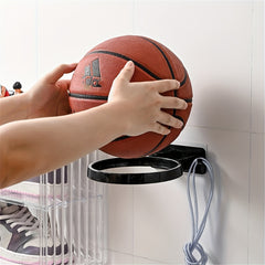 Wall Mounted Ball Rack for Basketball and Football Storage