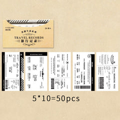 50 Pcs Bill Material Paper for DIY Scrapbooking Diary & Album Crafts