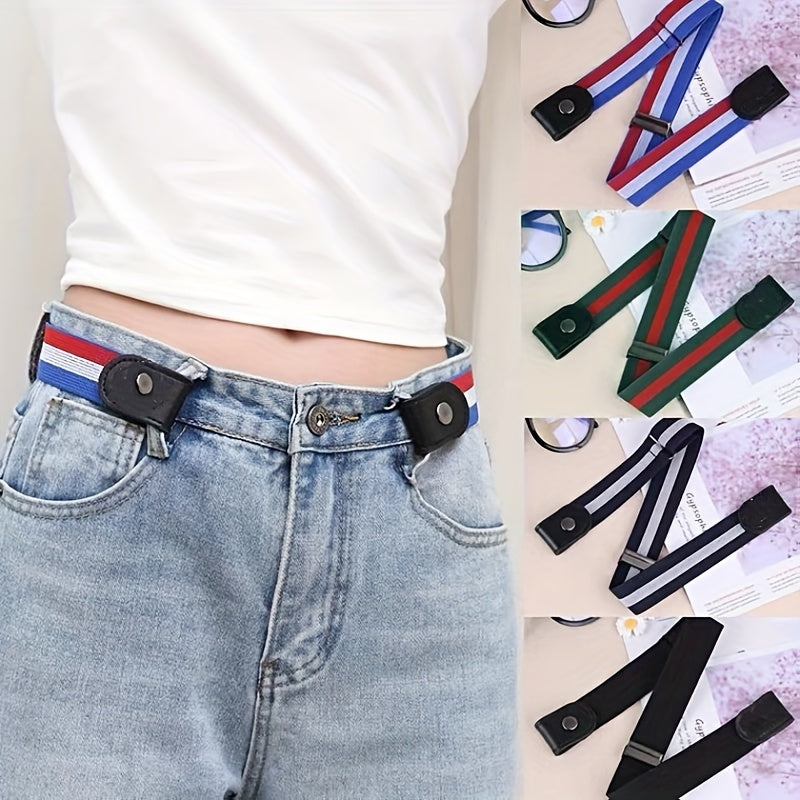 Striped Invisible Elastic Belt Lazy Belt