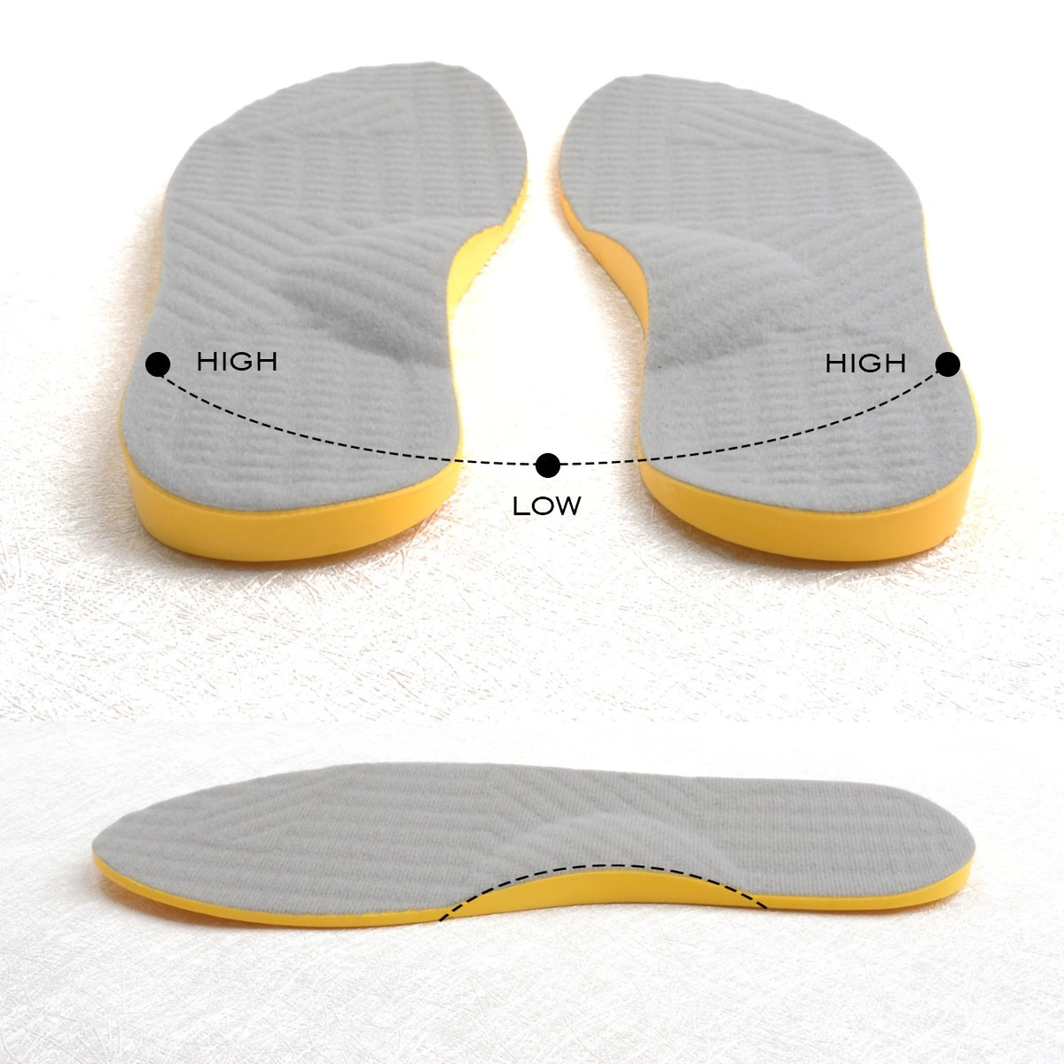 O-shaped Leg Gait Correction Insoles High Outer Inner Low Insoles