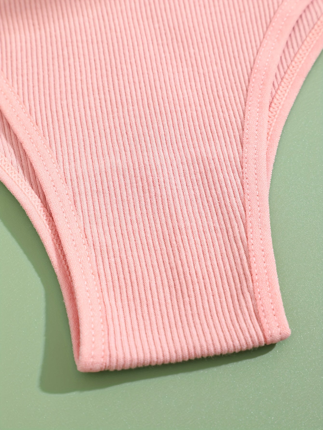 6pcs Ribbed Panties Stretchy Intimates Women's Lingerie
