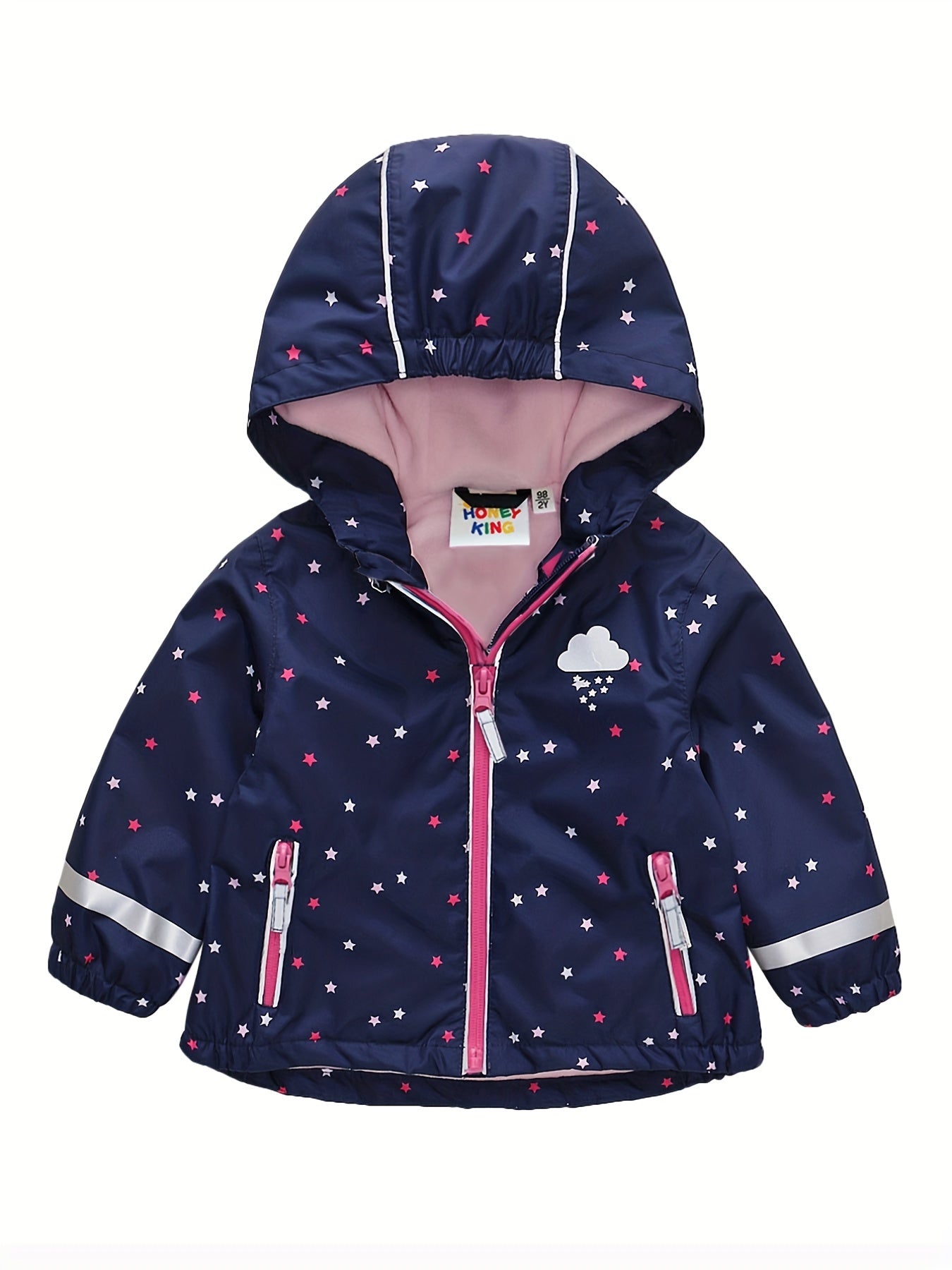 Toddler's Cartoon Waterproof Windbreaker Jacket Hooded Coat