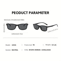 6pcs Clip on Sunglasses Lens 6 In 1 UV Protection Men's Sunglasses