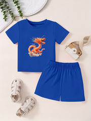 Toddler Kid 2pcs Bottoming Set Short Sleeve T shirt & Matching Shorts