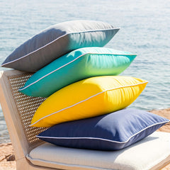 2pcs Outdoor Waterproof Throw Pillow Covers Decorative Square Pillowcase