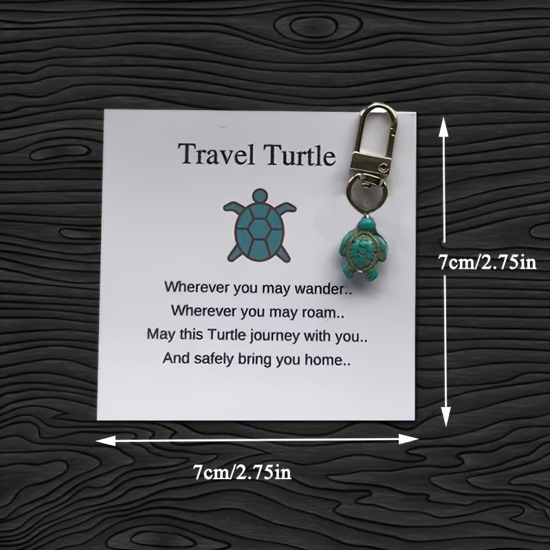 2pcs Travel Turtle Keyring Keychain Bag Charm Pendant Gift