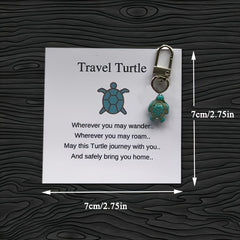 2pcs Travel Turtle Keyring Keychain Bag Charm Pendant Gift