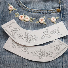 2pcs Embroidery Starter Kit Water Soluble Paste Pattern DIY Material