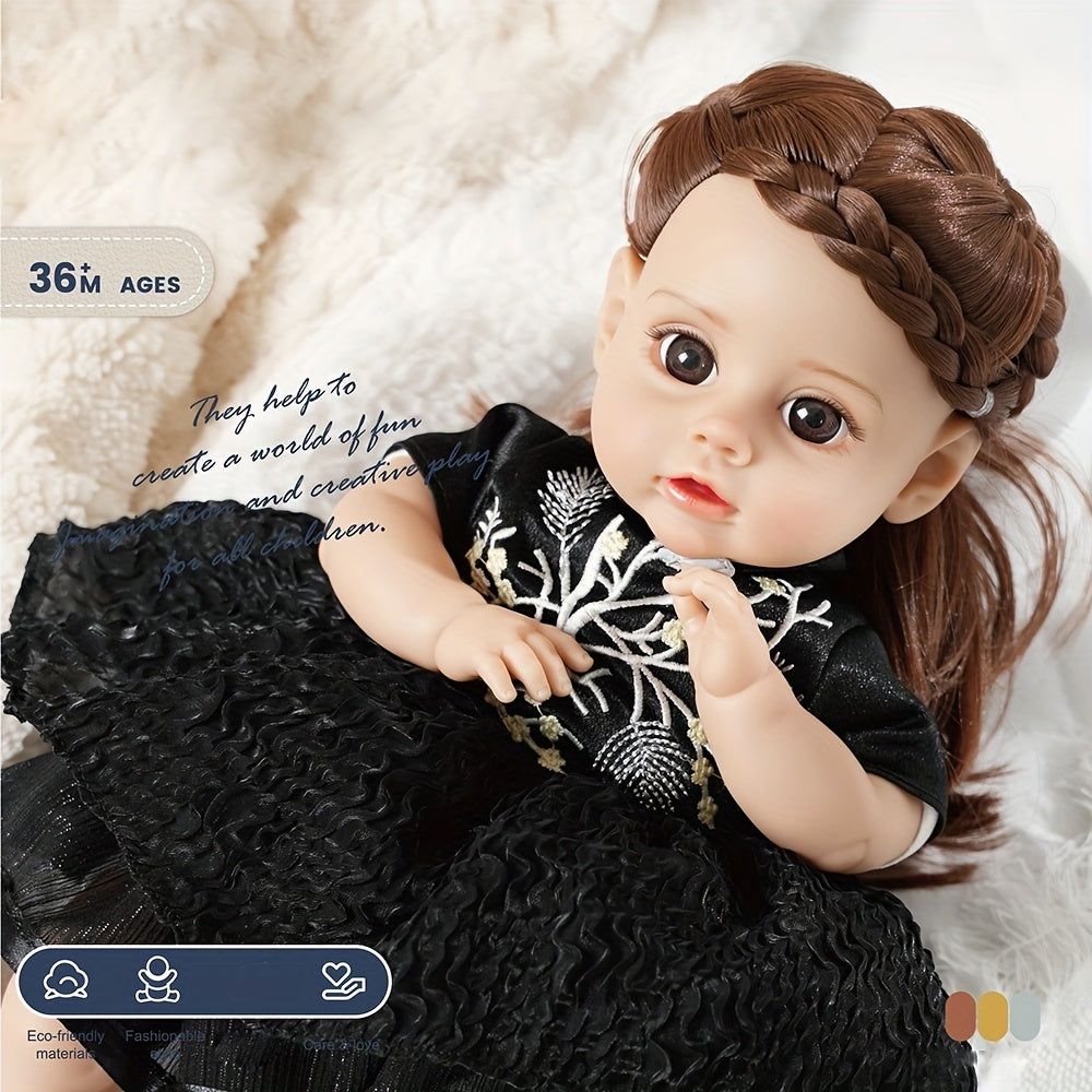 35cm Baby Doll Reborn Girl Doll With Clothes Soft Skin DIY Toys For Children