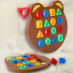 Bear Shape Matching Toys Colorful Geometric Blocks for Kids' Thinking Skills