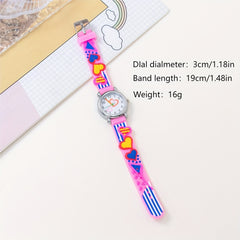Pink Heart Kids Quartz Watch Round Watch