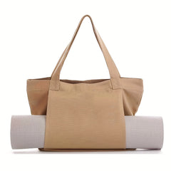 Large Capacity Yoga Mat Storage Bag Canvas Outdoor Exercise Fitness Suit Bag