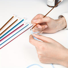 11pcs Colorful Aluminum Crochet Set with Beads for Knitters