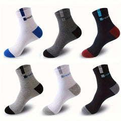 Men's Breathable Cotton Sports Quarter Socks (3 Pairs)