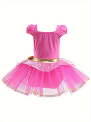 Cotton Sweet Short Sleeve Ballet Tutu Leotard Princess Dress