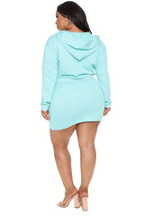 Sexy 2 Piece Set: Crop Hoodie & Mini Skirt