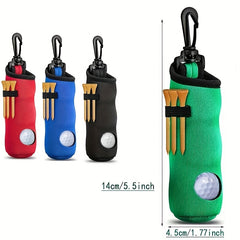 Ball Waist Bag Holds 3 Balls & 3 Tees Fanny Pack with Carrying Hook
