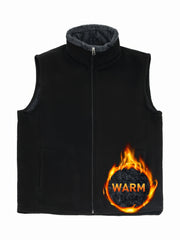 Men's Stand Collar Thermal Vest for Autumn Winter