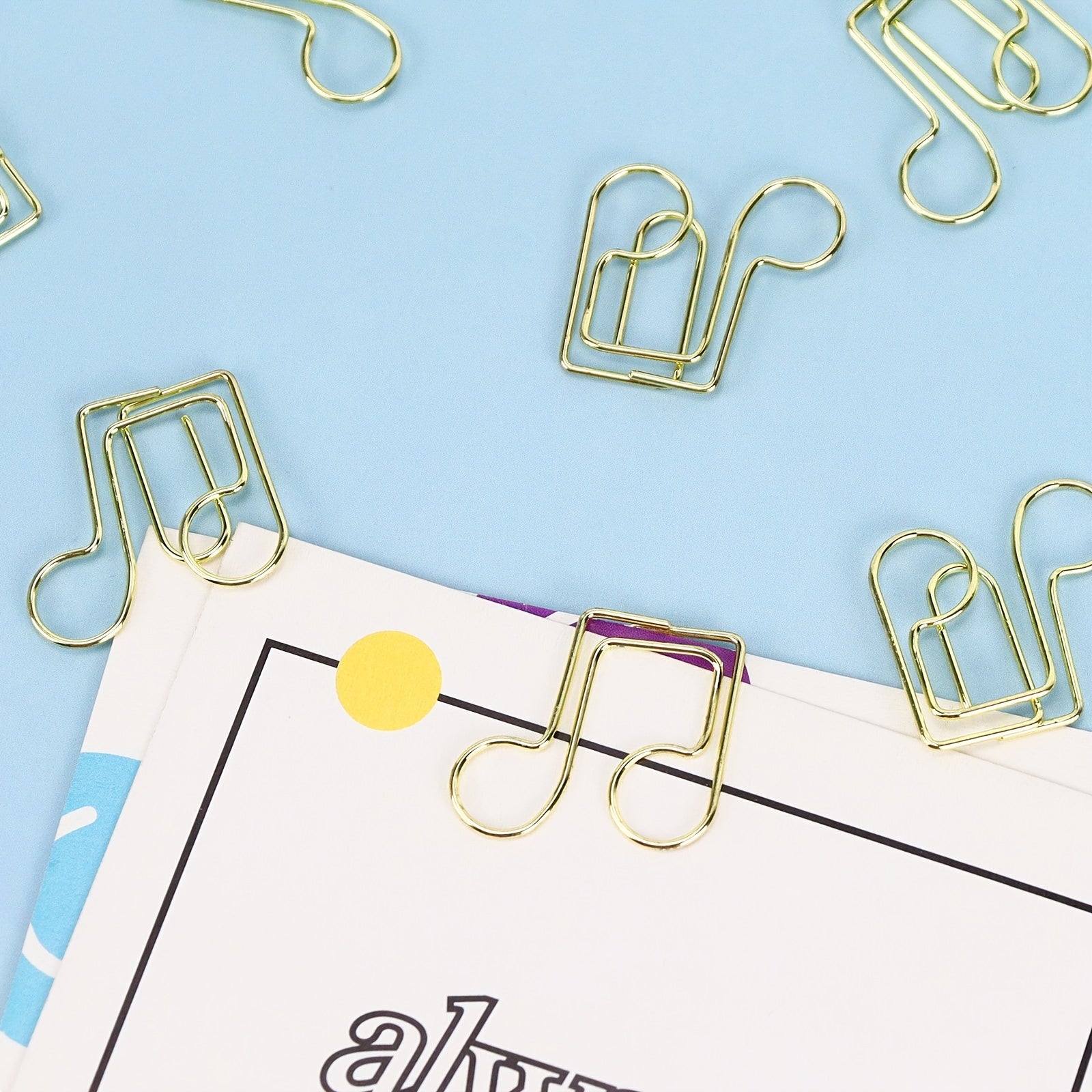 20pcs Music Note Paper Clip for Office and School Use