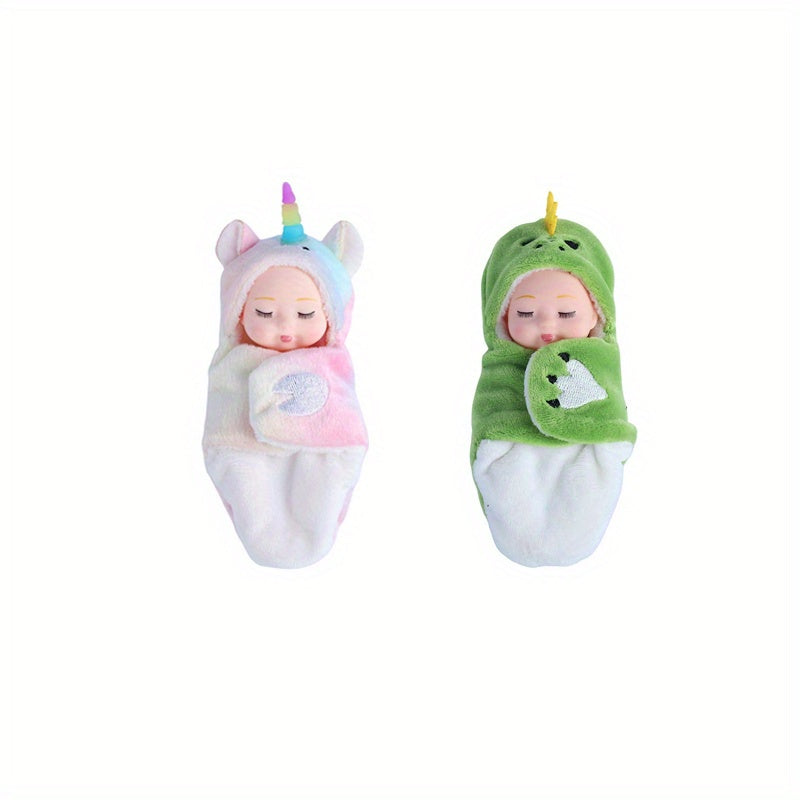 2pcs 4 7 Inch Sleep Doll Realistic Reborn Youngsters Doll Newborn Clothes
