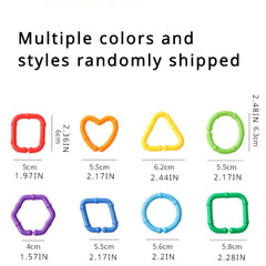 Geometric Chain Buckles Toy Puzzle Bright Colors Shapes Training Toys