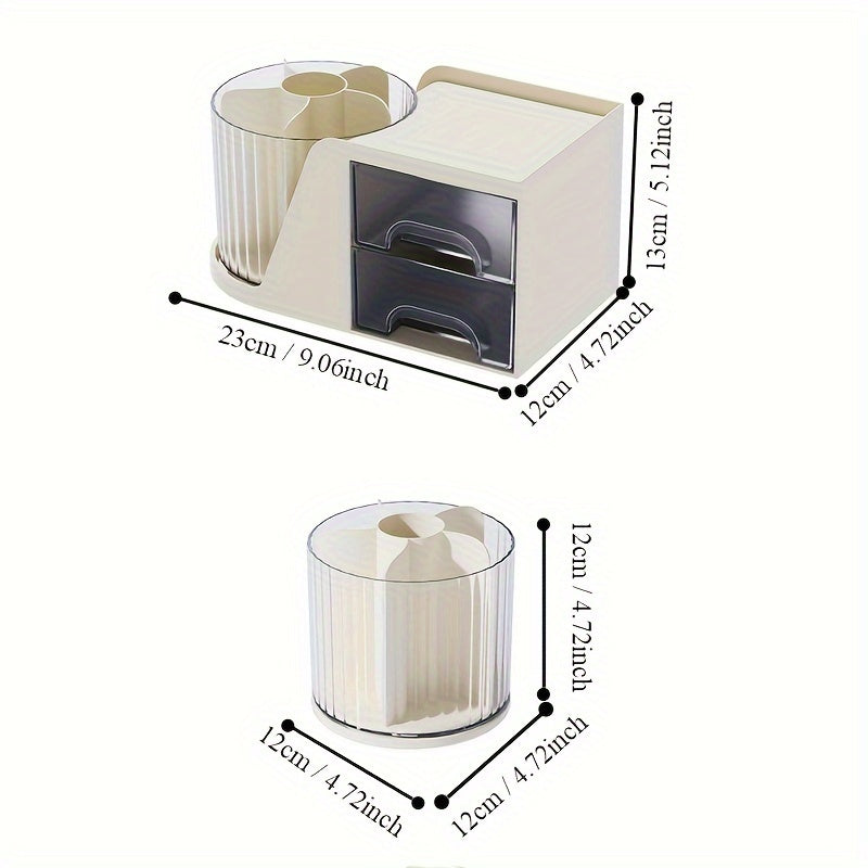 360 Rotatable Pen Holder Cosmetics Storage Rack Handicraft Storage Box