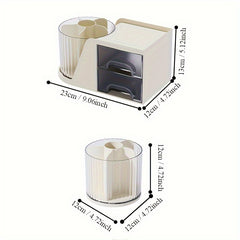 360 Rotatable Pen Holder Cosmetics Storage Rack Handicraft Storage Box