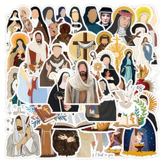 55pcs Monk Series Cartoon Vinyl Stickers for Water Bottles Laptops