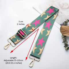 Stylish Star Pattern Bag Strap Adjustable Lightweight Shoulder Travel Accessory
